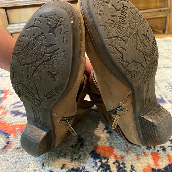 Brown Leather Pikolonos Ankle Boots Size 36 - Picture 3 of 3